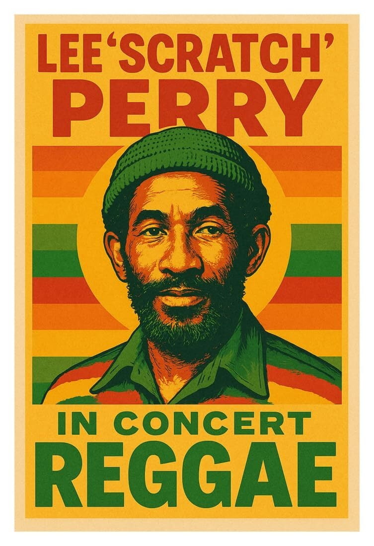 Lee 'Scratch' Perry Poster, Live in Concert, Reggae Music, Art