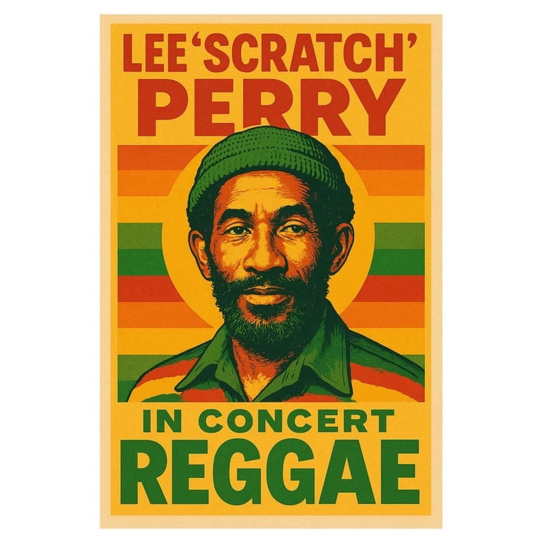 Lee 'Scratch' Perry Poster, Live in Concert, Reggae Music, Art