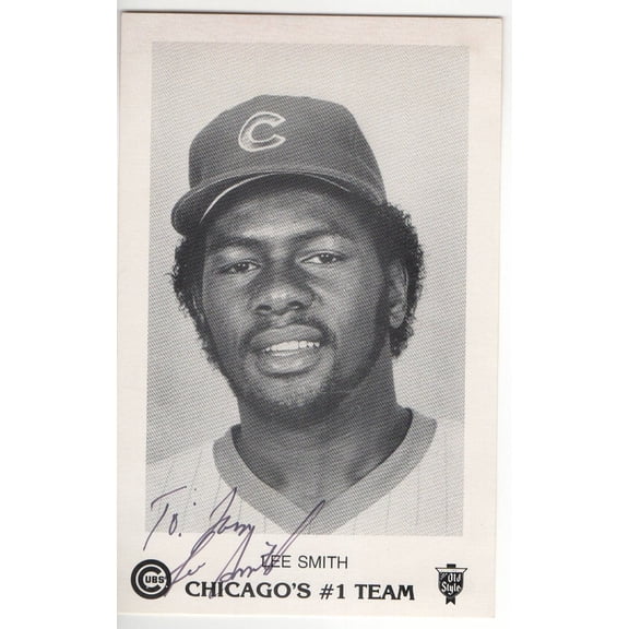 Lee Smith Signed Autographed Small Photo Chicago Cubs JSA AD30687