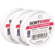 Lee® Sortkwik™ Hygienic Fingertip Moistener, 50% Recycled, 0.63 Oz, Pink, Pack Of 3