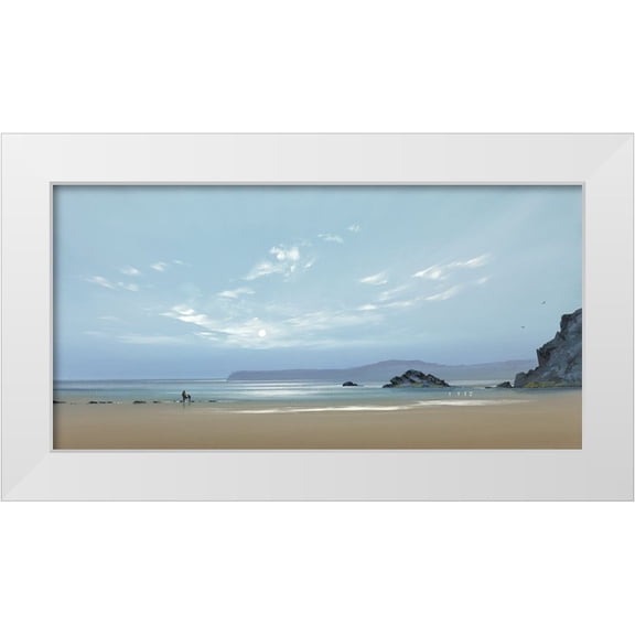 Lee, Spencer 32x18 White Modern Wood Framed Museum Art Print Titled - Ebb Tide 1