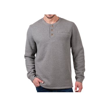 Weatherproof Vintage Men's Sherpa Lined Fleece Sweater - Heather Grey (M, L, XL)