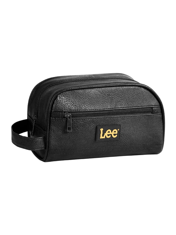 Toiletry Bag for Men, PU Leather Travel Dopp Kit, Water-Resistant Men's Shaving Kit Bathroom Organizer, Gifts for Men