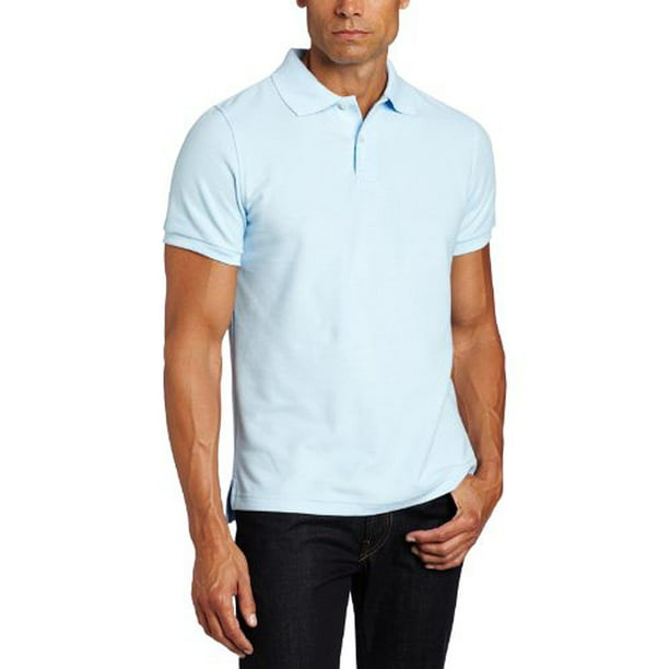 Lee Uniforms Mens Modern Fit Short Sleeve Polo Shirt Light Blue / X ...