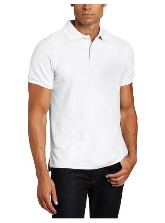 Lee Uniforms Mens Modern Fit Short Sleeve Polo Shirt White / Large
