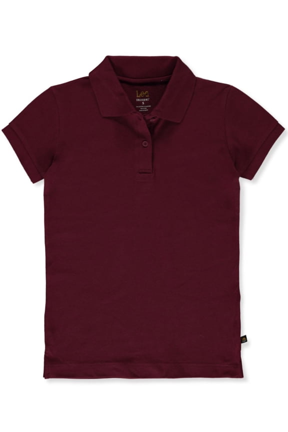 Uniforms "Standard Fit" S/S Pique Polo (Junior Sizes S - 3XL) - burgundy, s (Big Girls)