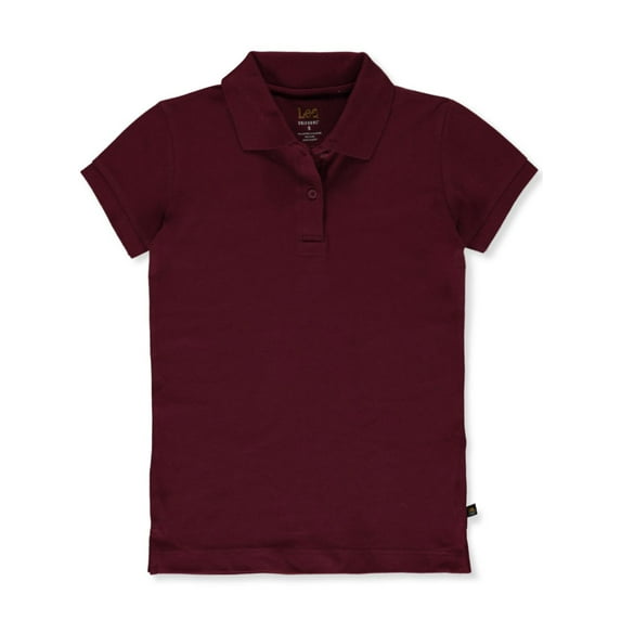 Lee Uniforms "Standard Fit" S/S Pique Polo (Junior Sizes S - 3XL) - burgundy, s (Big Girls)
