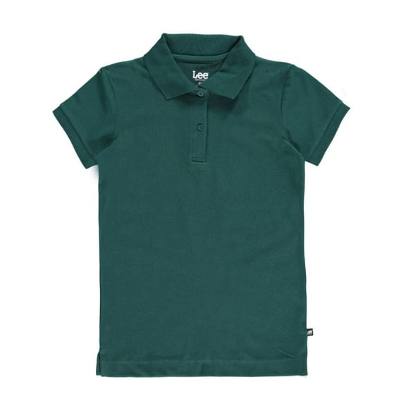 Lee Uniforms "Standard Fit" S/S Pique Polo (Junior Sizes S - 3XL) - hunter green, l (Big Girls)