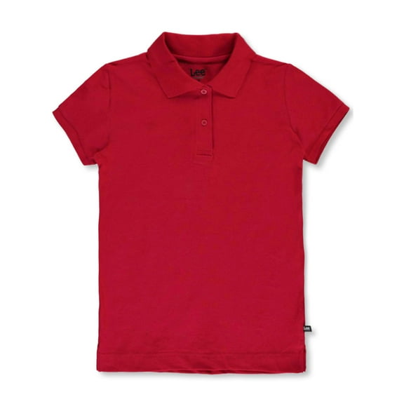 Lee Uniforms "Standard Fit" S/S Pique Polo (Junior Sizes S - 3XL) - red, l (Big Girls)