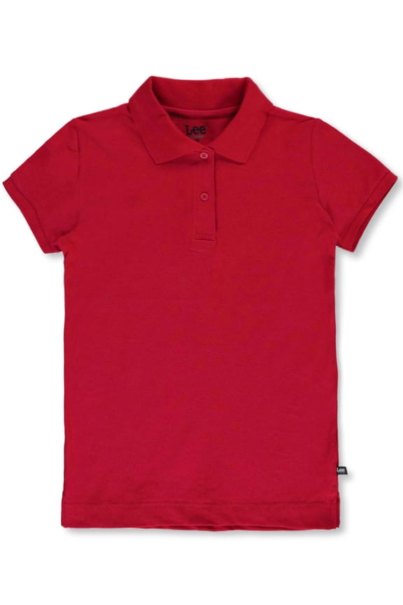 "Standard Fit" S/S Pique Polo (Junior Sizes S - 3XL) - red, s (Big Girls)