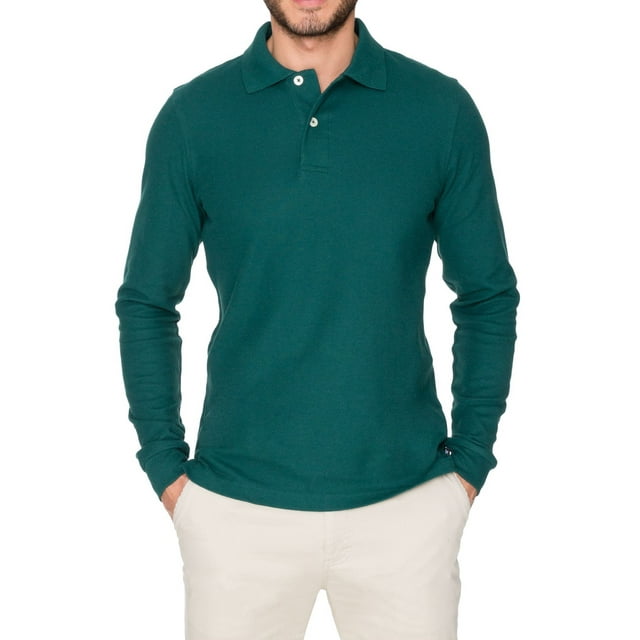 Lee Uniforms Young Men's Modern Fit Long Sleeve Polo - Walmart.com