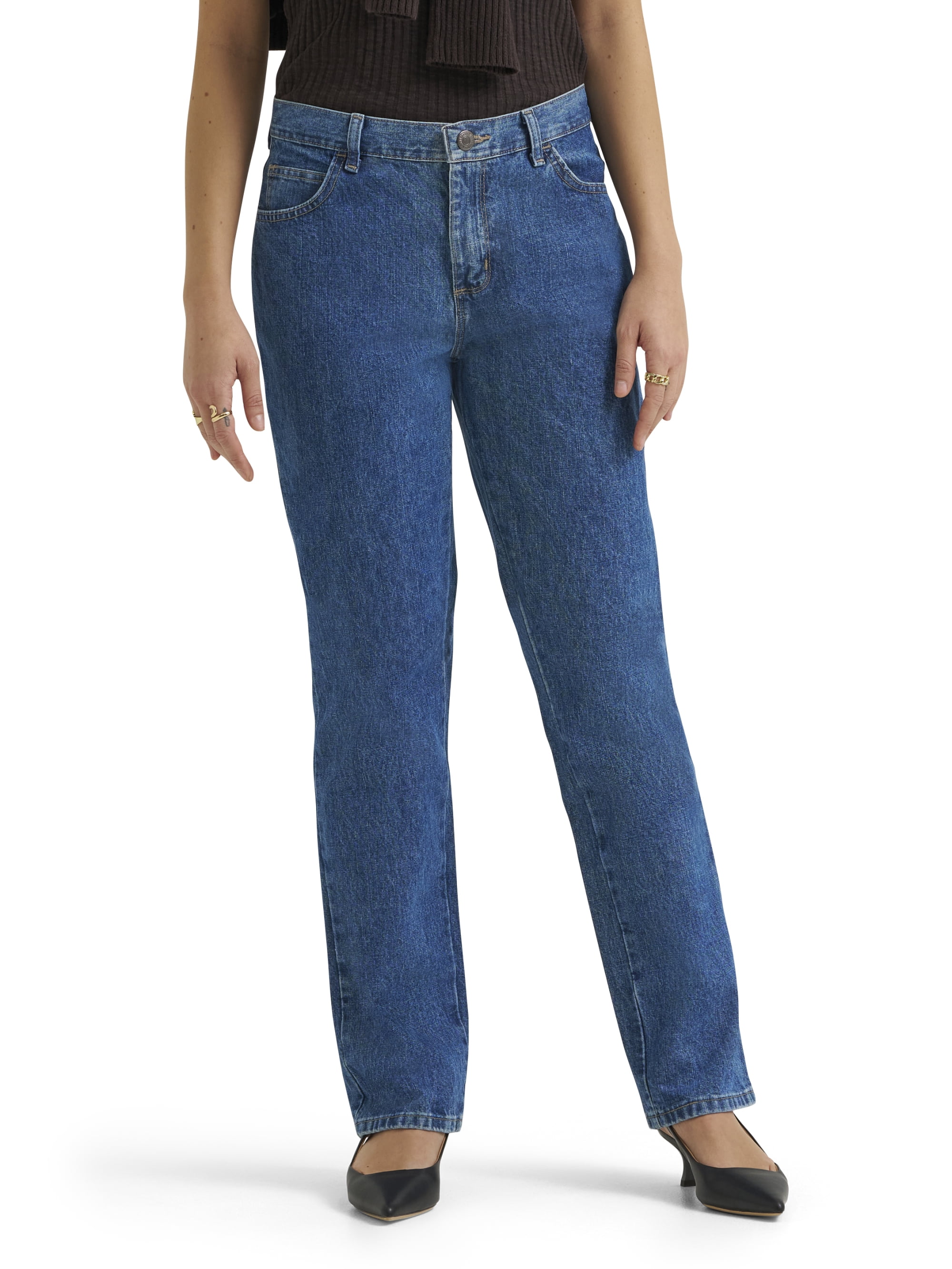 Lee® Women's All Cotton 31" Relaxed Straight Leg Denim Jeans
