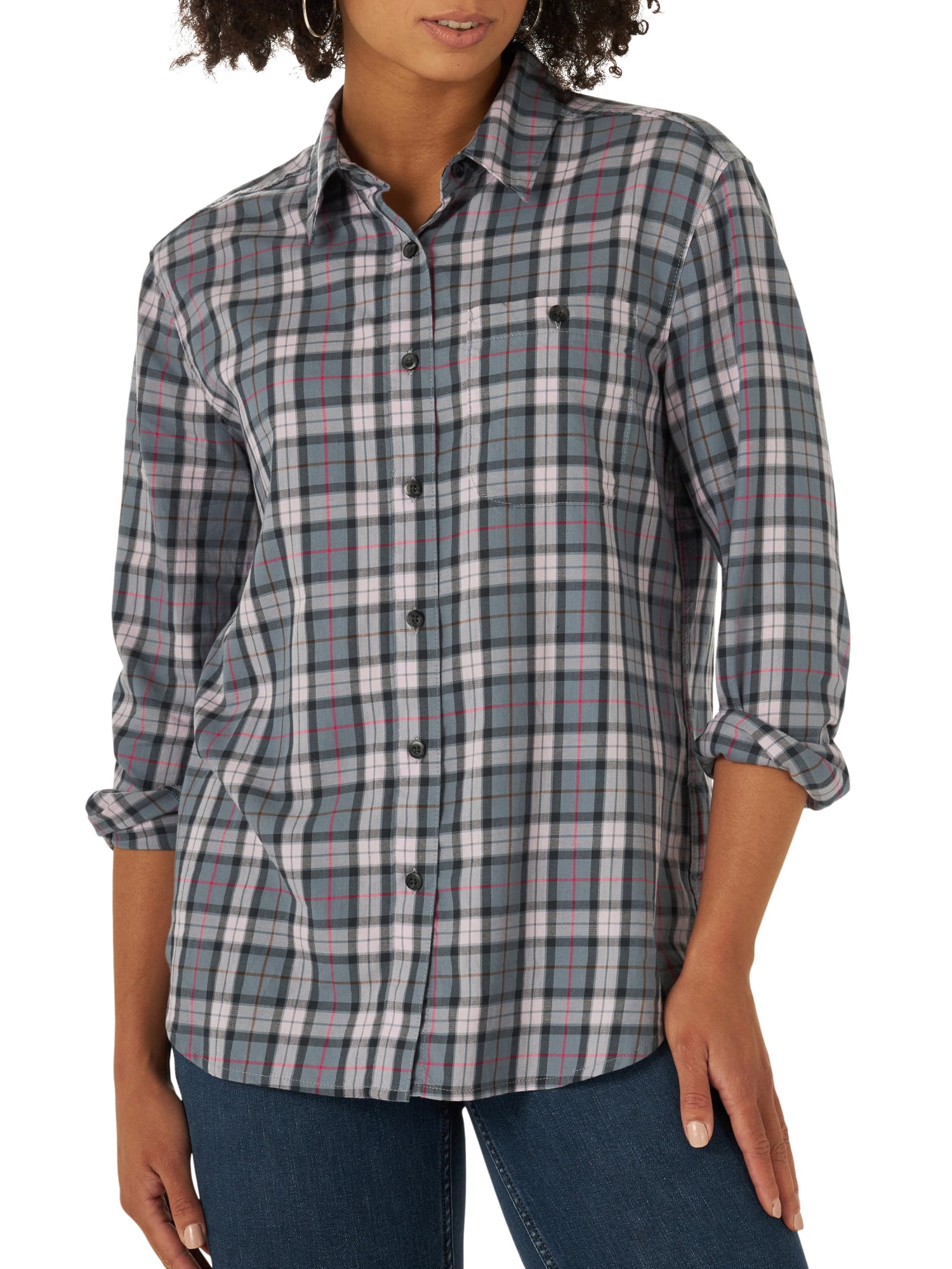 Button Down Long Sleeve Top