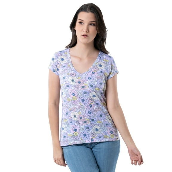 Lee Women's Classic Fit Short Sleeve V-Neck T-Shirt, S-3X