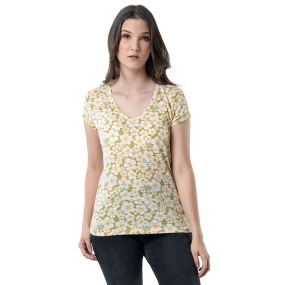 Lee Women's Classic Fit Short Sleeve V-Neck T-Shirt, S-3X