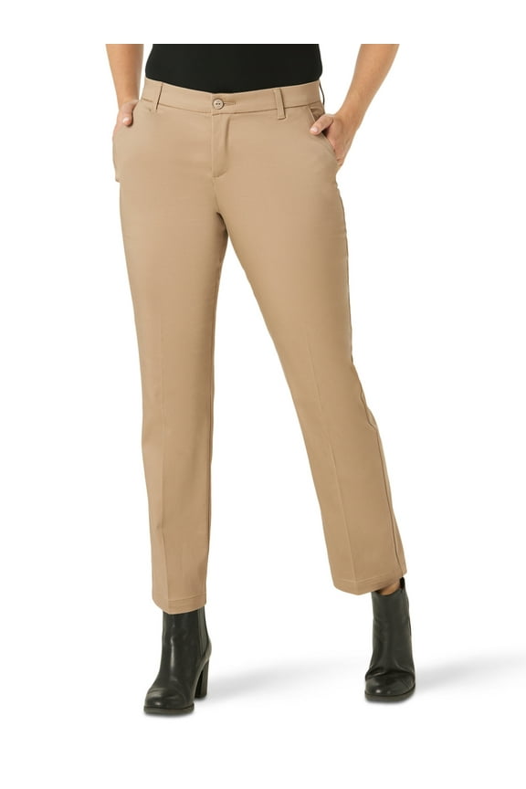 Women's Comfort Waist Woven Straight Leg Pant