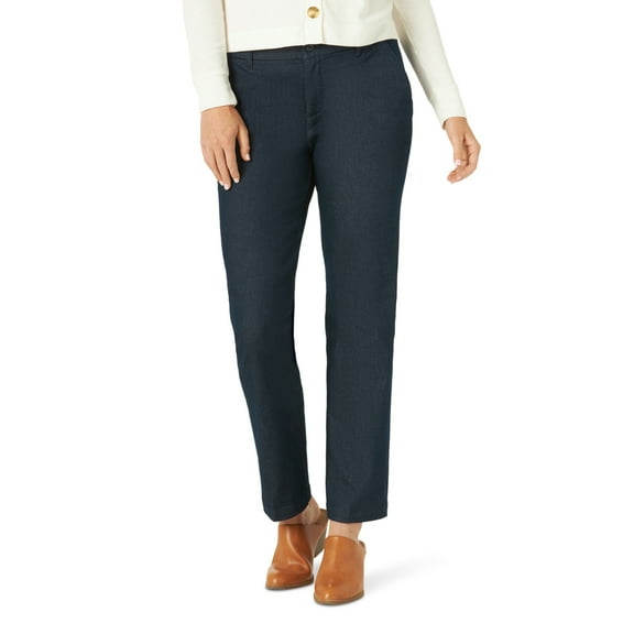 Lee Women's Comfort Waist Woven Straight Leg Pant
