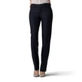 thumbnail image 1 of Lee Women's Secretly Shapes Regular Fit Straight Leg Pant, Black, 12 Long, 1 of 2