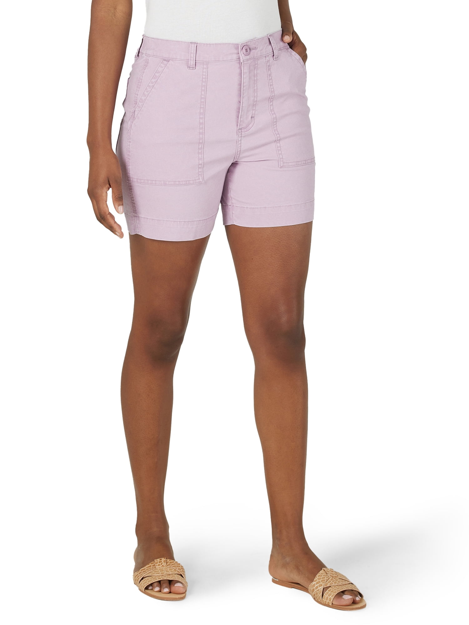 Lee Women's Heritage High Rise Relaxed Fit Dungaree Shorts