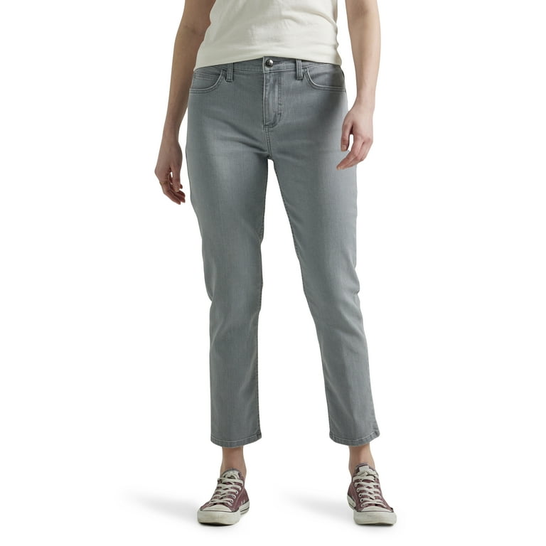 Lee elly slim hot sale straight mid rise jeans