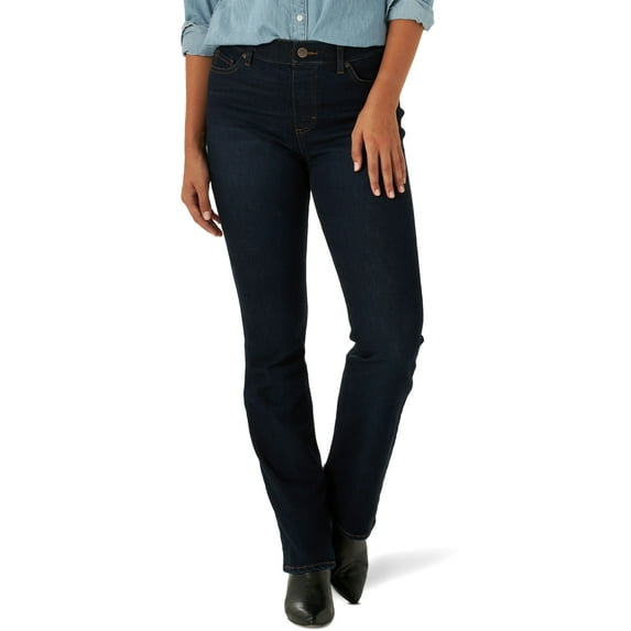 Lee Women's High Rise Slim Fit Sculpting Pull On Bootcut Jeans