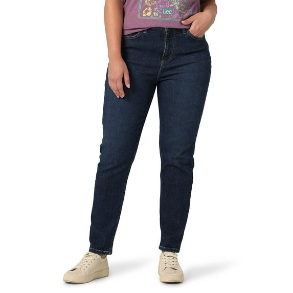 Lee Women's Legendary High Rise Mom Jean, One Wash, 16 Long