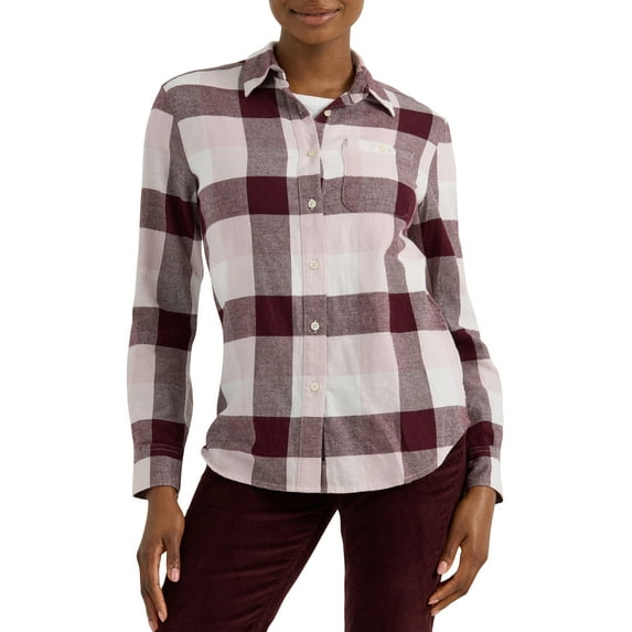 Women's Lee® Legendary All Purpose Shirt Color: Velvet Beet Check Size: MEDIUM