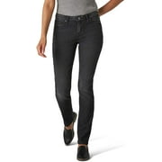 Lee Womens Legendary Regular Fit Straight Leg Jean Washed Black 10