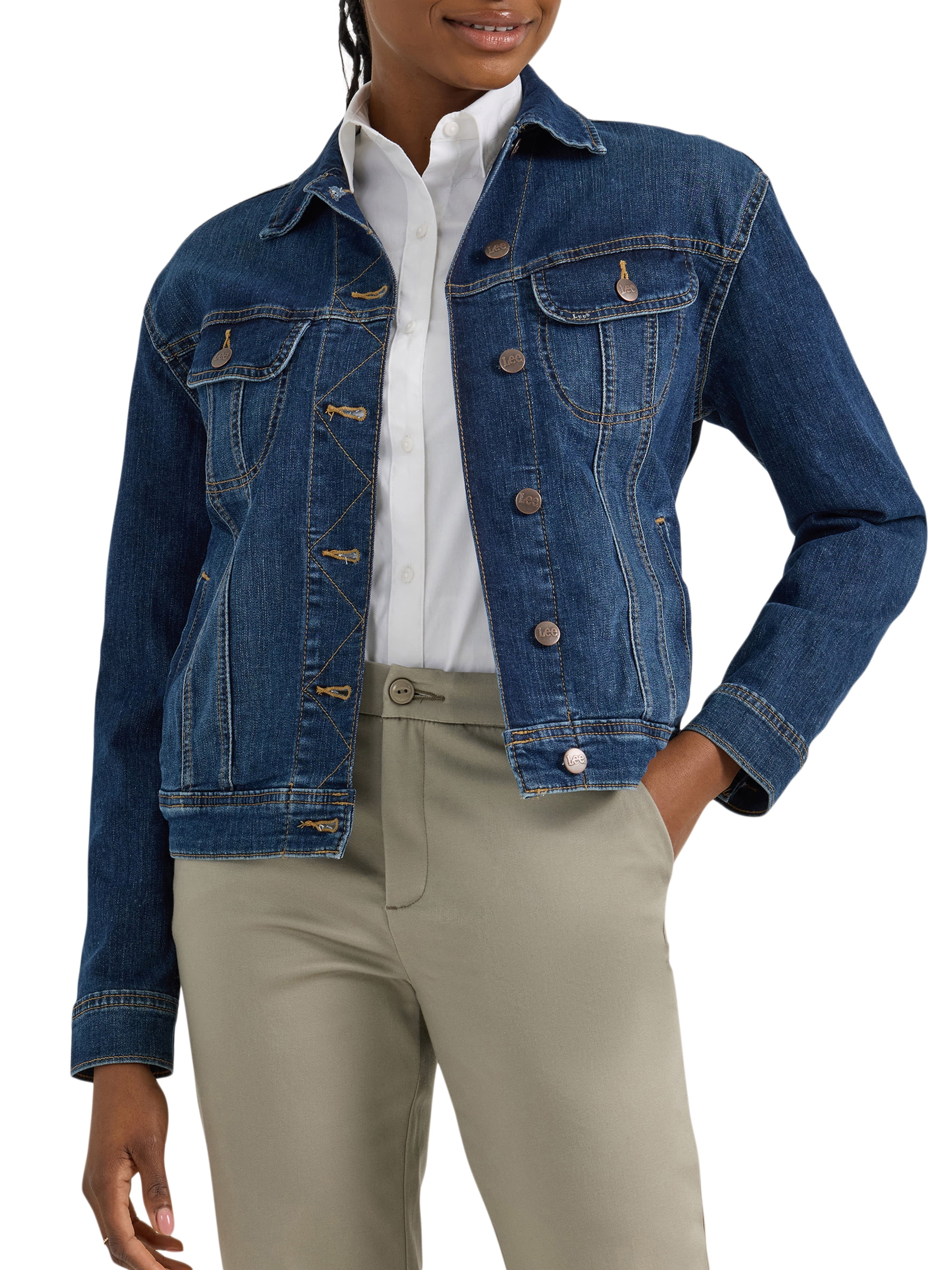 Lee Women's Loose Fit Heritage Denim Jacket - Walmart.com Lee Women's Loose Fit Heritage Denim Jacket - Walmart.com