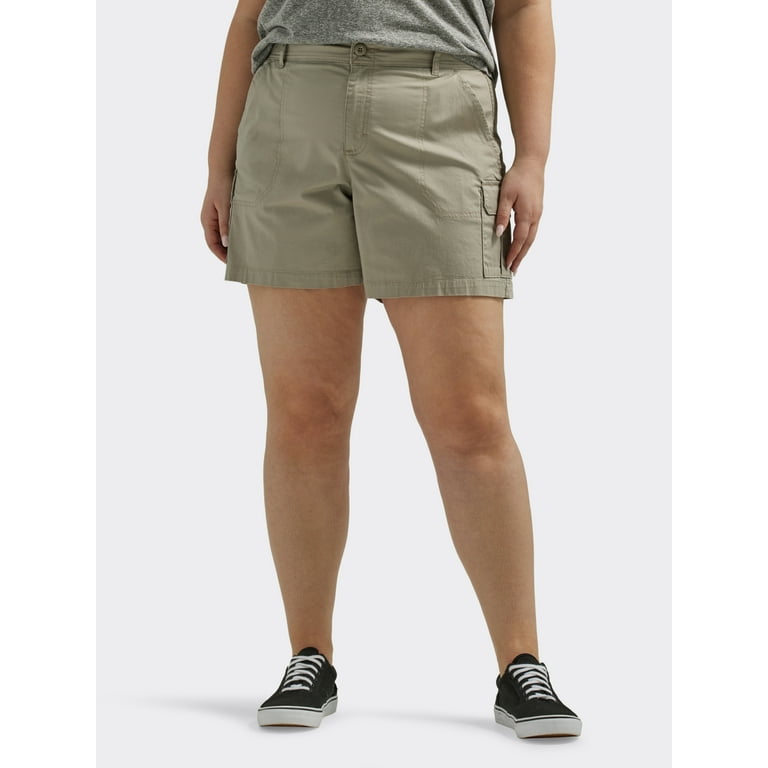 Lee Women s Mid Rise Comfort Waist Cargo Short Walmart