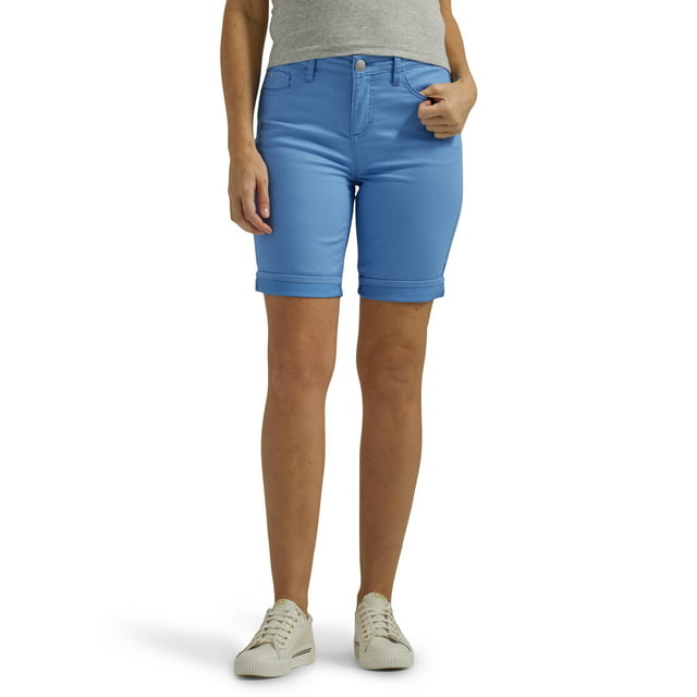 Lee Women's Mid Rise Cuffed Bermuda Shorts - Walmart.com