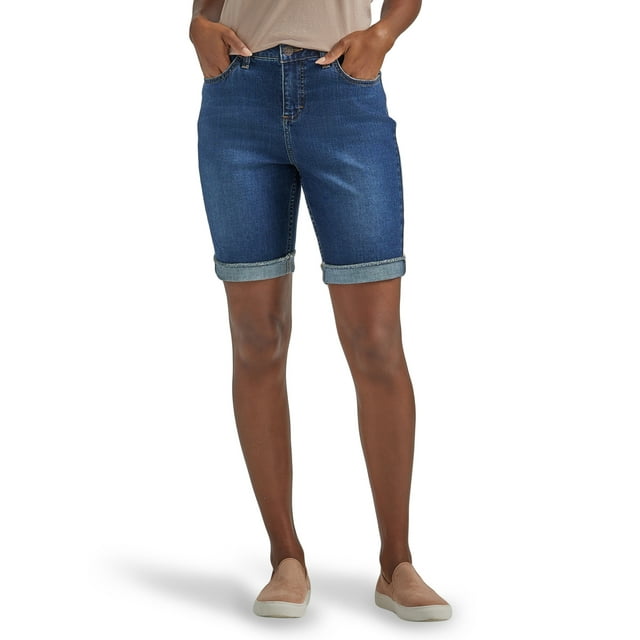 Lee Women's Mid Rise Cuffed Bermuda Shorts