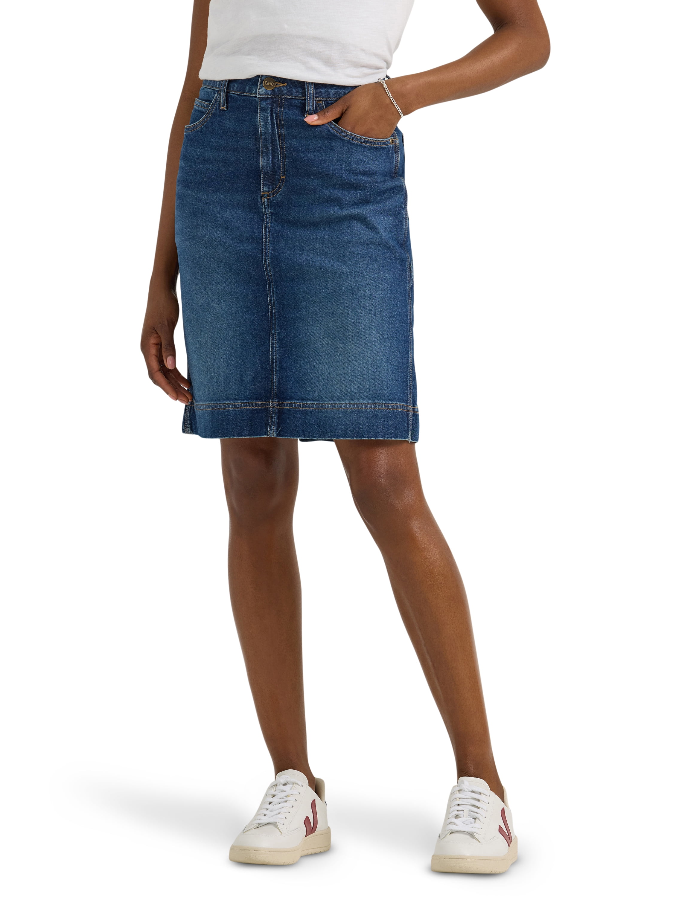 Women's Midi skirt in denim | Blue | Diesel