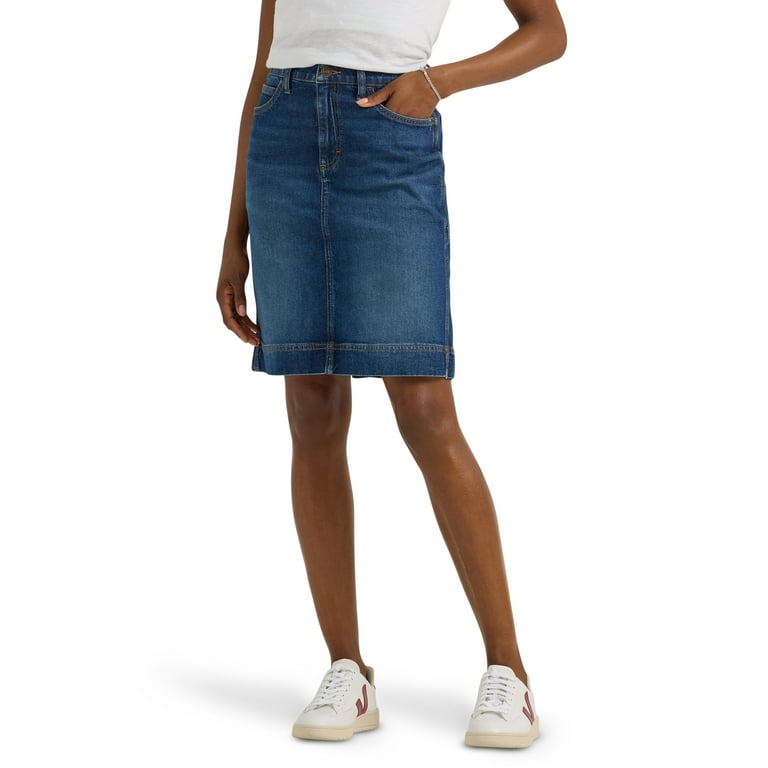 Utility denim midi skirt discount