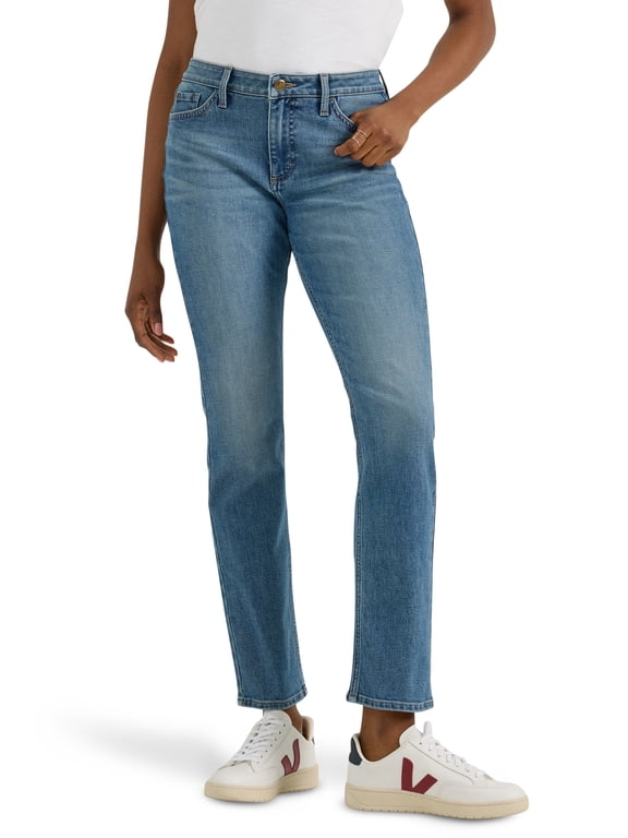 Women's Midrise Straight Jean, Available in 28", 30", 32" Inseams, Sizes 2-22