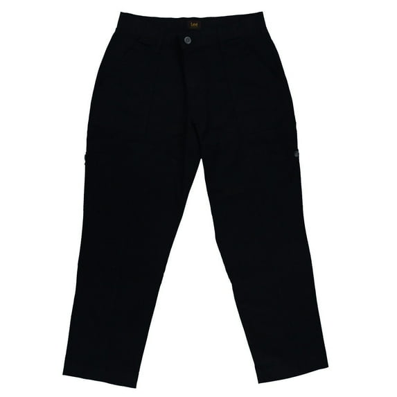 Lee Women's Petite Ultra Lux Comfort Flex-to-Go Utility Pant Unionall Black New
