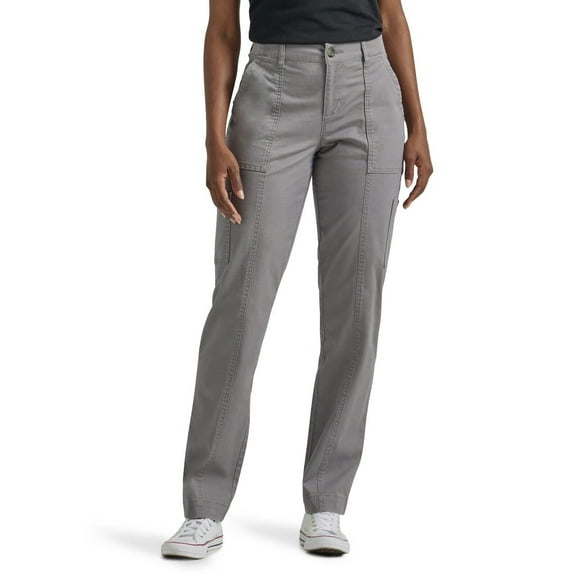 Lee Women's Petite Ultra Lux Comfort with Flex-to-Go Utility Pant, Hd Lee Gray