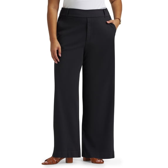 Lee® Women's Plus Regular Fit Wide Leg Knit Pants, Sizes 0X-4X