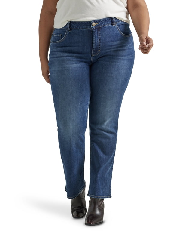 Women's Plus Bootcut Jean, Available in Regular, Long, Short Inseams