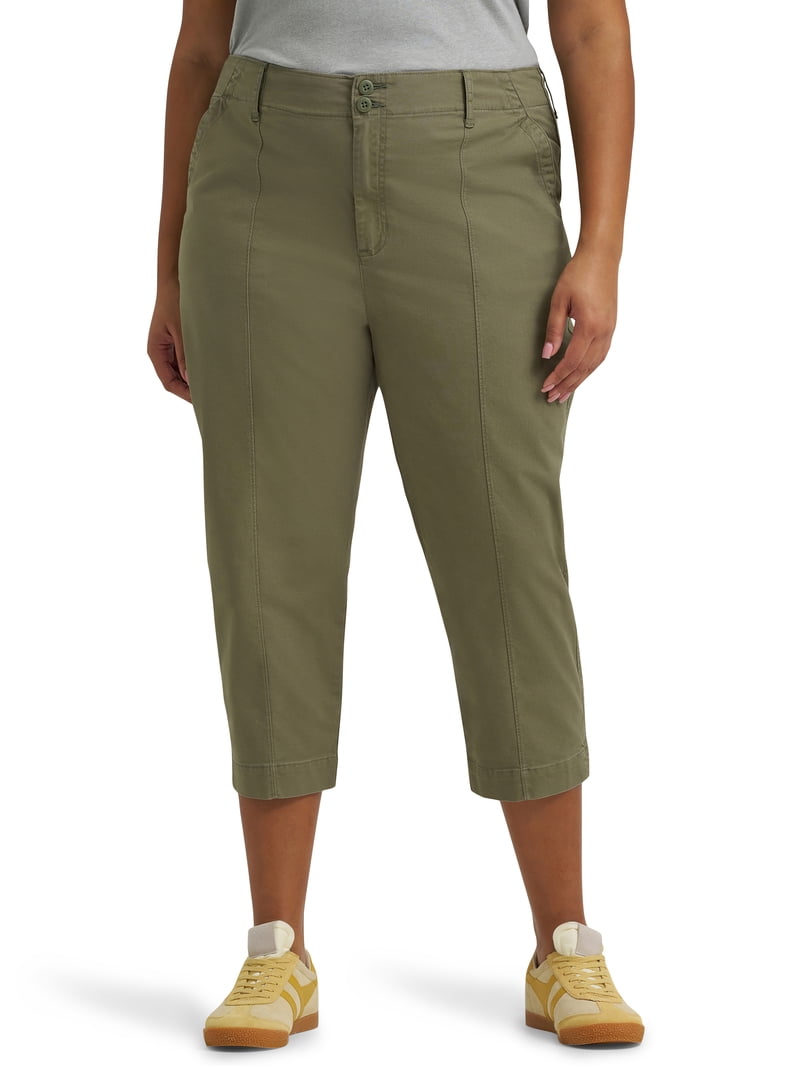 Lee® Women's Plus Mid Rise Capri, Sizes 16W-26W - Walmart.com