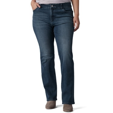 Lee Women's Plus Instantly Slims Relaxed Fit Straight Leg Jean ...