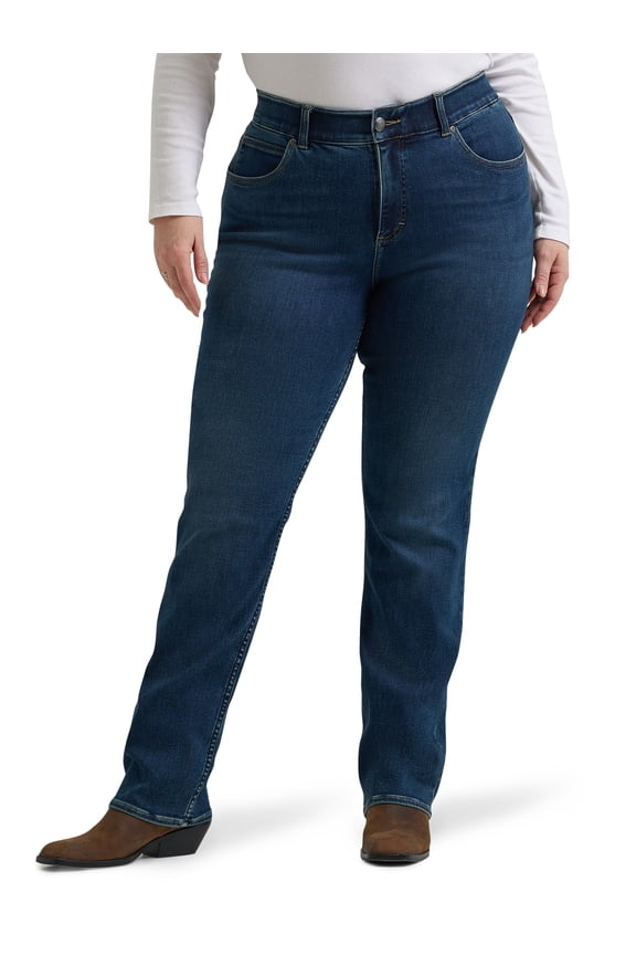 Women's Plus Flex Motion Straight Leg Jean, Available in Regular, Long, Short Inseams