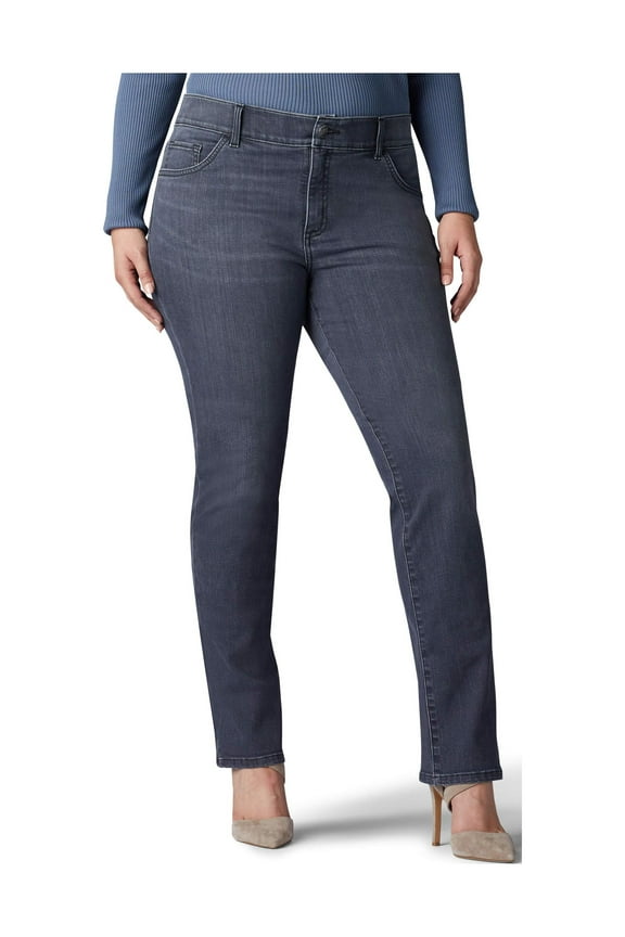 Women's Plus Flex Motion Straight Leg Jean, Available in Regular, Long, Short Inseams