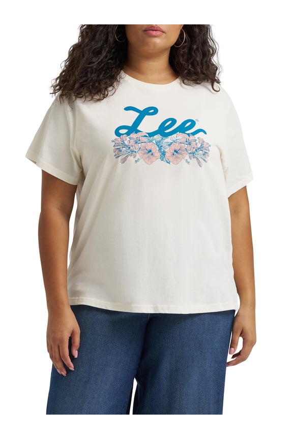 ® Women's Plus Short Sleeve Graphic Logo Lifestyle Tee, Sizes 0X-4X