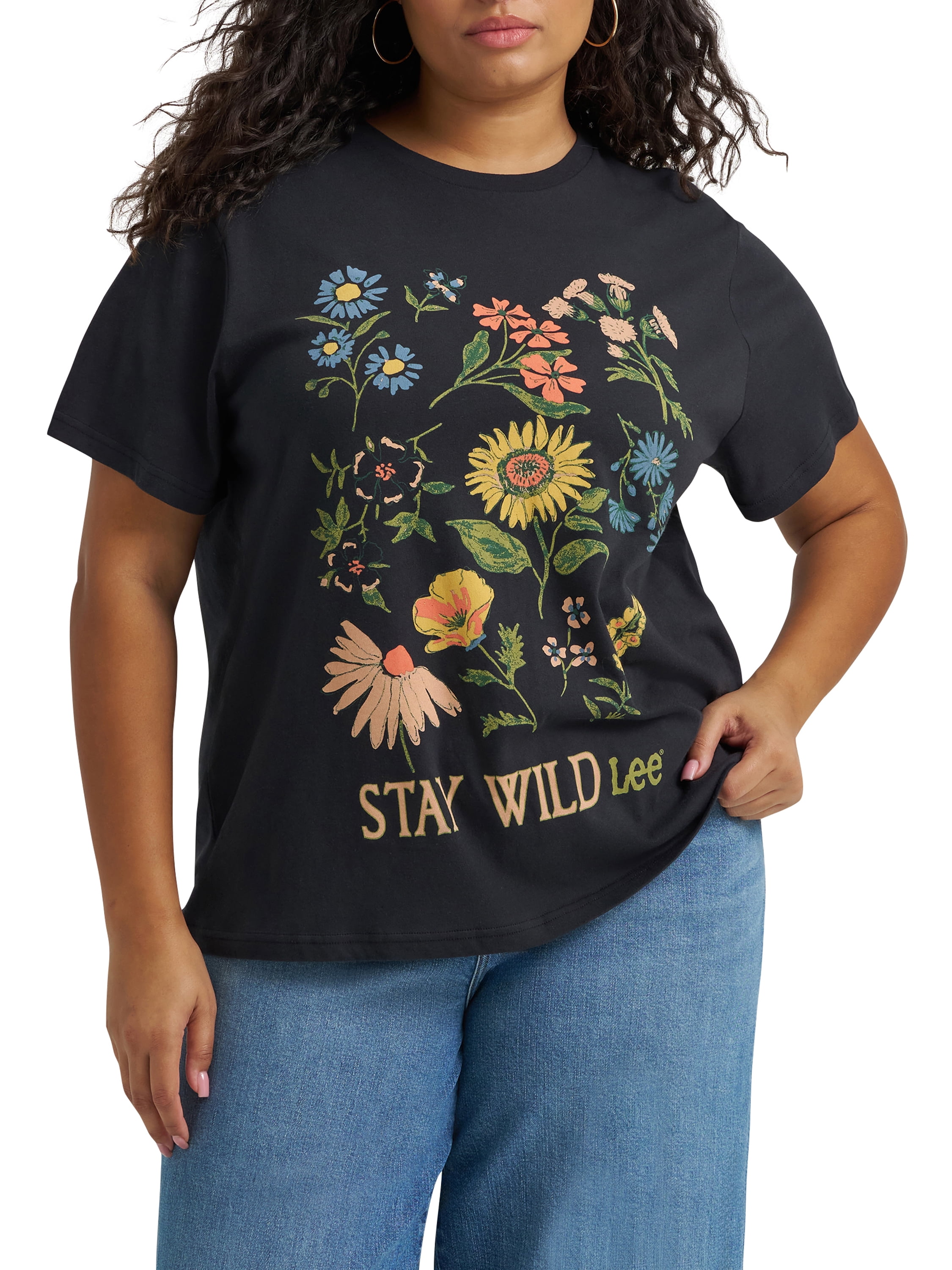 Lee® Women's Plus Short Sleeve Graphic Logo Lifestyle Tee, Sizes 0X-4X