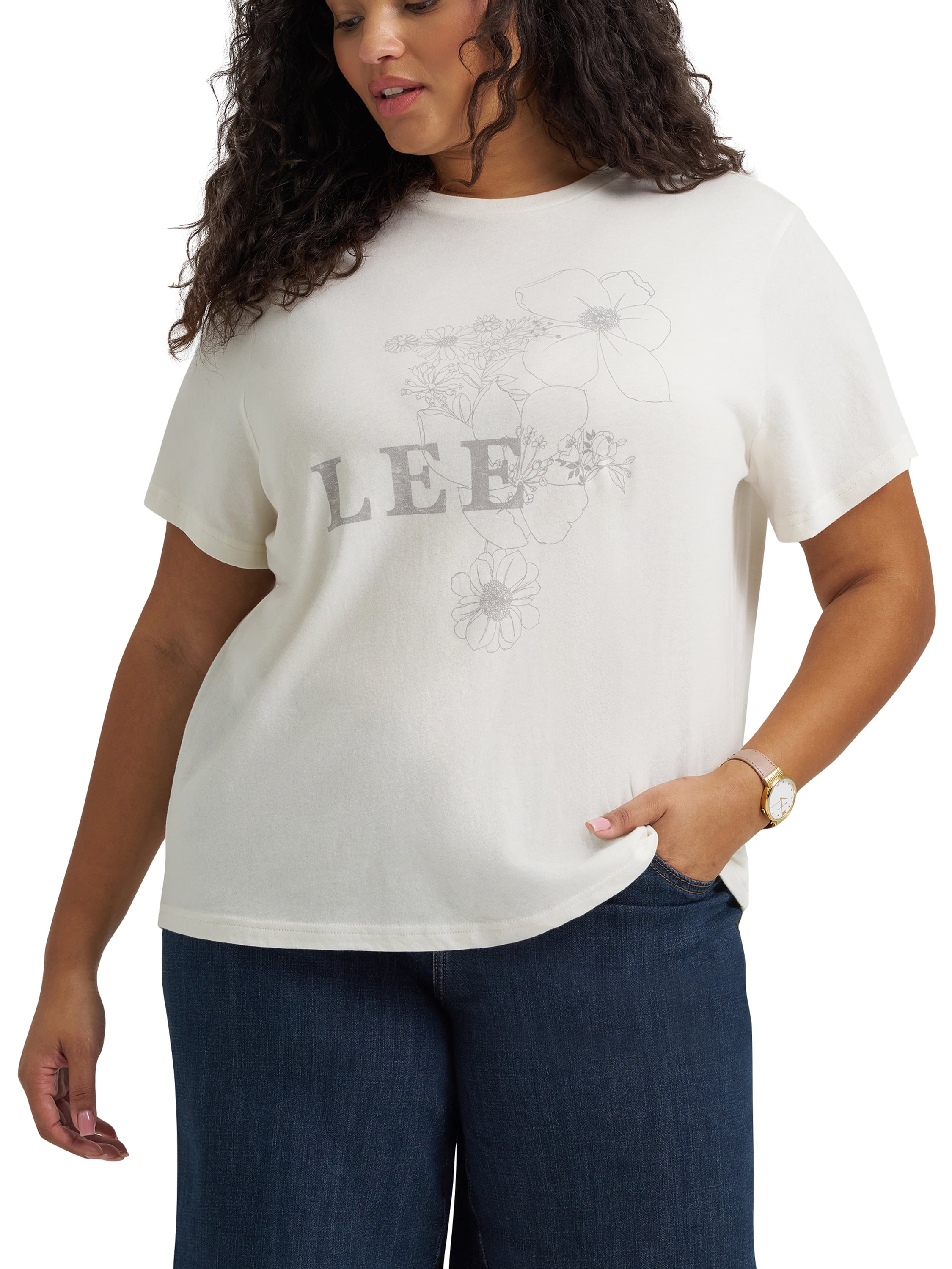 Lee® Women's Plus Short Sleeve Graphic Logo Lifestyle Tee, Sizes 0X-4X