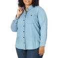 thumbnail image 1 of Lee Women’s Plus Heritage All Purpose Button Down Denim Shirt, 1 of 5