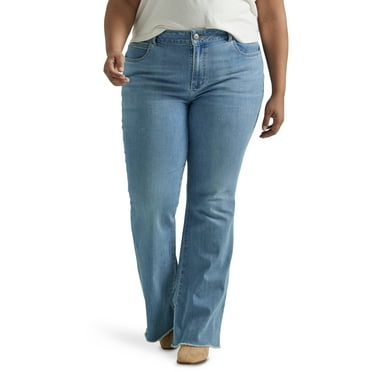Lee® Women's Plus Heritage High Rise Flare Jean with Raw Hem