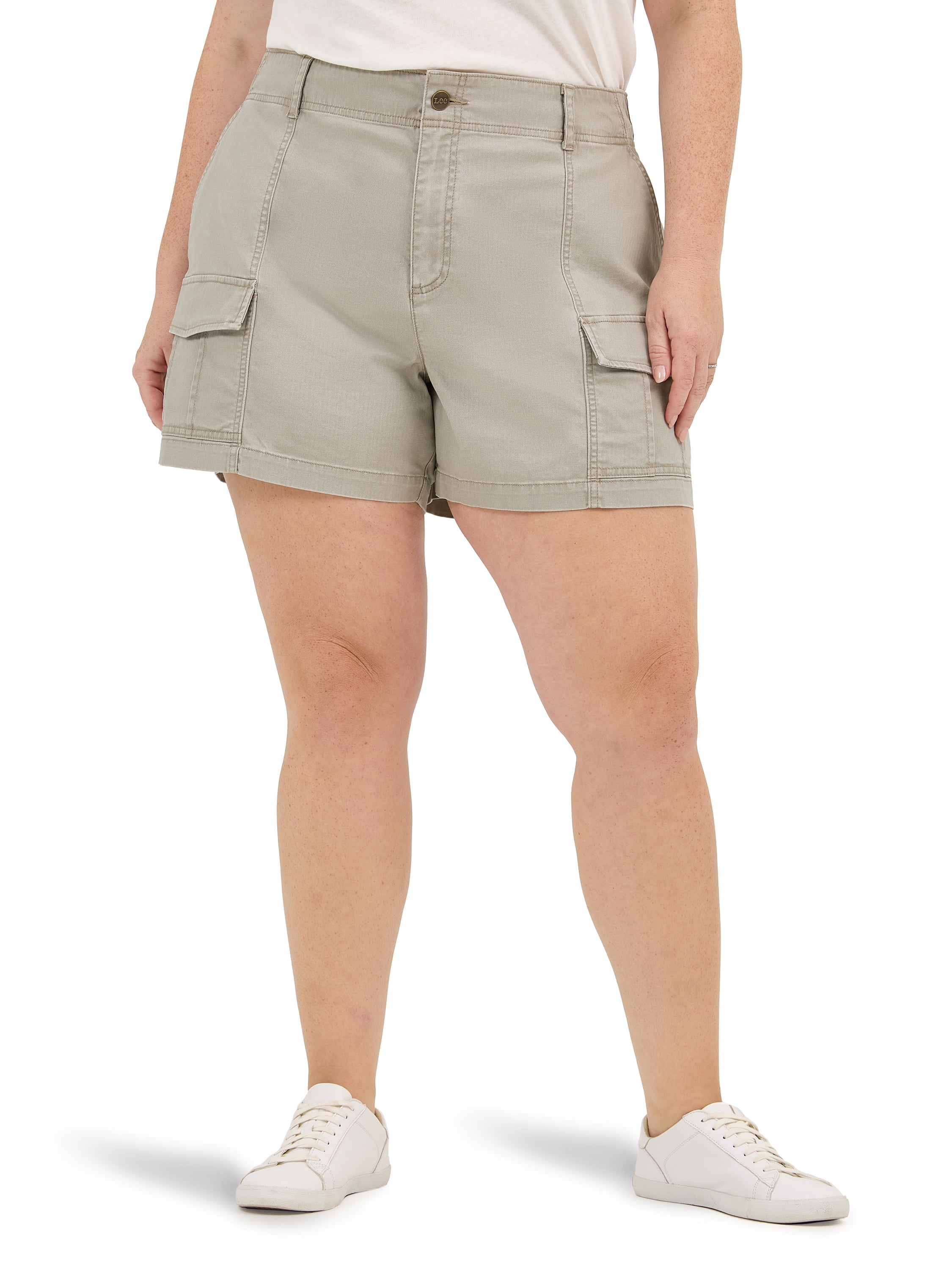 人気★LEE★ WOMAN CROP SHORT DOWN Lee Women's Heritage High Rise Double Waistband Shorts