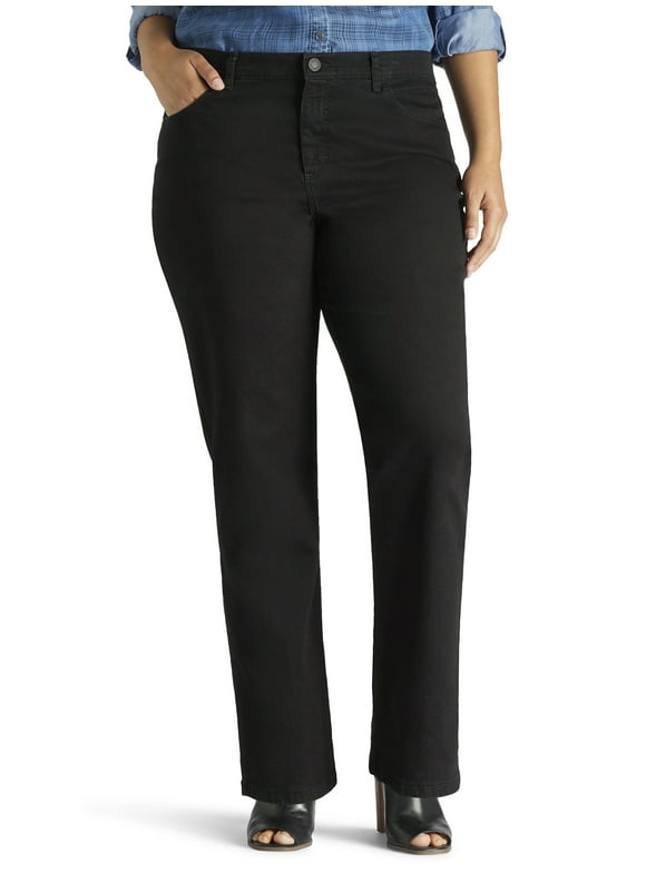 Women's Plus Instantly Slims Relaxed Fit Straight Leg Jean, Available in Regular, Long, Short Inseams